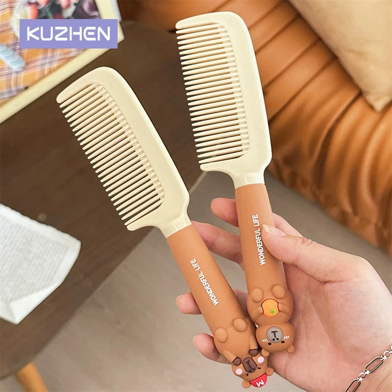 Funny Capybara Comb Kapibala Head Massage Comb Anti-Static Portable Travel Girl Hair Combs Styling Tool