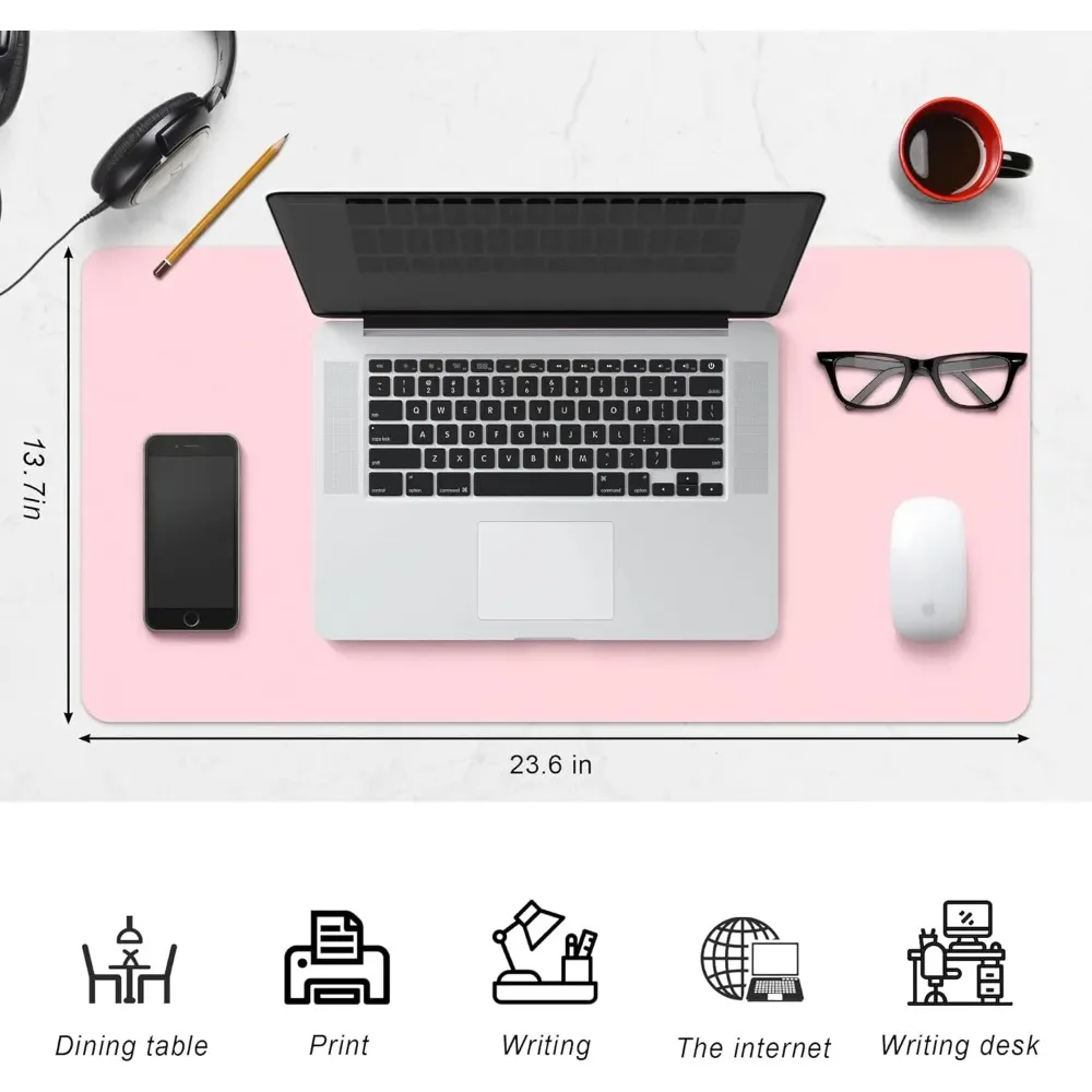 Large Mouse Pad,Office Desk Mat, Leather Desk Pad Protector, Non-Slip rubber Desk Blotter, Laptop Desk Pad