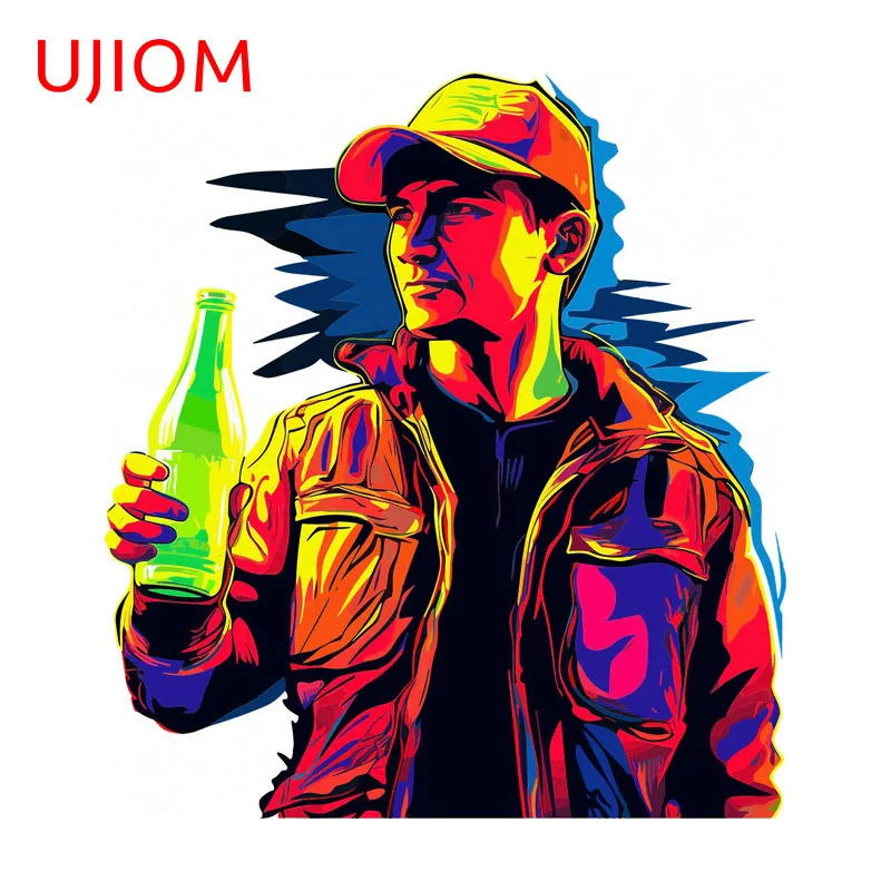 UJIOM Neon Workers Wall Sticker Retro Urban Vibe Vinyl Decal Decoration Surfboard Computer Host Related Items Are Famous In Tk