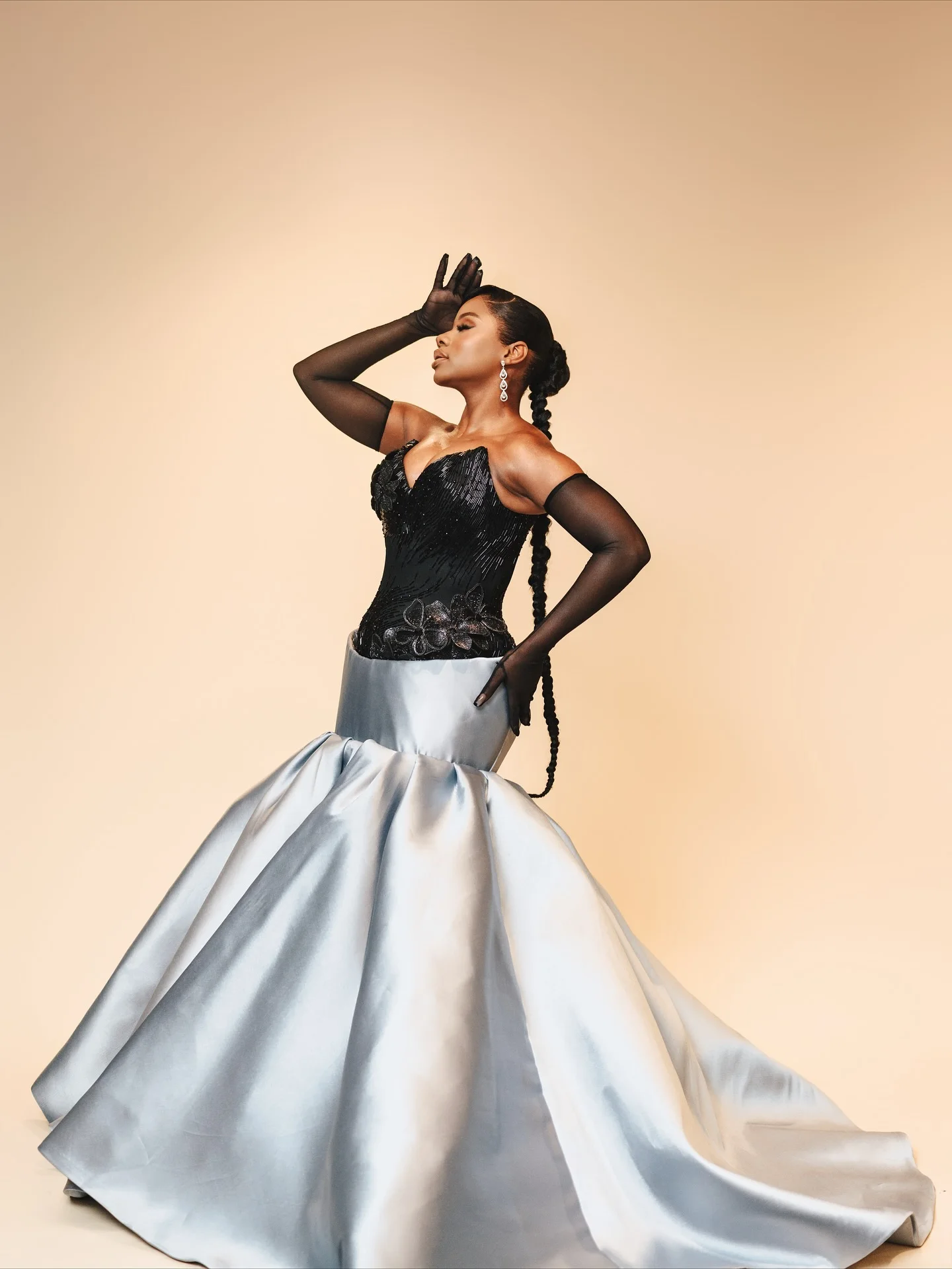 جديد وصول 2026 فساتين لحضور الحفلات الموسيقية مع قفازات مطرز الدانتيل 2 ألوان فساتين حفلات الزفاف الأفريقية Aso Ebi ثوب رسمي فستان عيد ميلاد #2