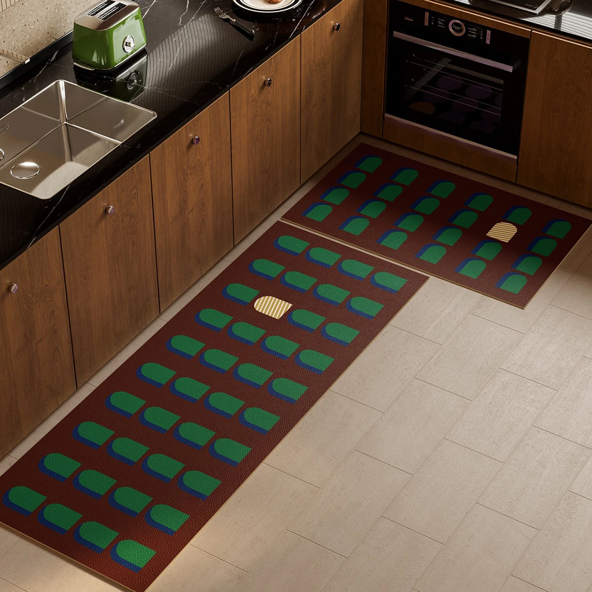 Kitchen Floor Mats Anti-slip Carpet Geometric Pattern Rug Long Rugs Oil-proof Waterproof Mat Home Decoration Alfombras De Cocina