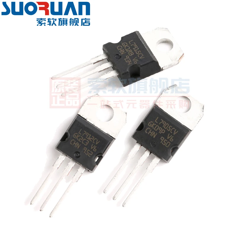Free shipping    L7905CV L7912CV L7915CV -5V/-12V/-15V 1.5A      10PCS