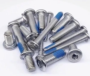 2~20Pcs 304 Stainless Steel Flat Hex Hexagon Socket Head Connector Rivet Screw M5 M6 M8 M10 M12 Self-Locking Anti-Vibration Bolt