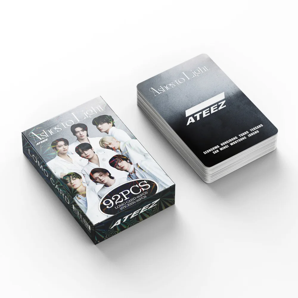 92 بطاقة صغيرة من مجموعة K-Pop Boy Group ألبوم جديد "رماد إلى الضوء" بطاقات صور البضائع والملصقات وبطاقات LOMO للمروحة #2