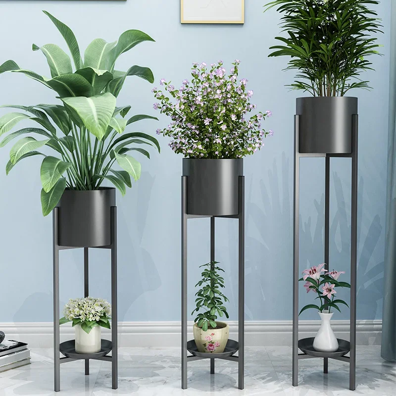 Flower Pots Light Luxury Plant Shelves Floor Multi-layer Home Decoration Workmanship Fine Stand For Flowers Metal Rack