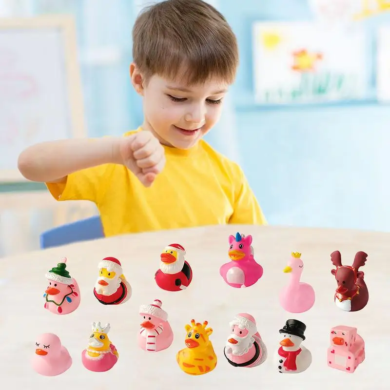 2024 Christmas Advent Calendar with 24 Rubber Ducks Christmas Rubber Duck Advent Calendar for Kids Christmas Favors