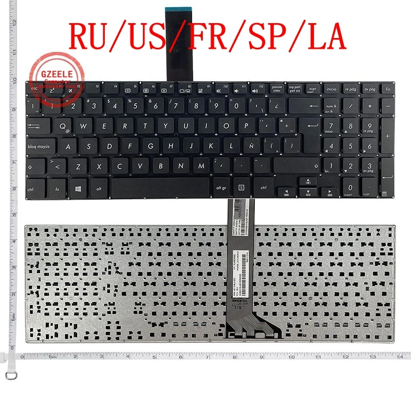 Klawiatura US/RU/SP LA/FR do ASUS VivoBook S551 S551LA S551LB S551LN V551 K551 K551L R553 A551 Q551 N591