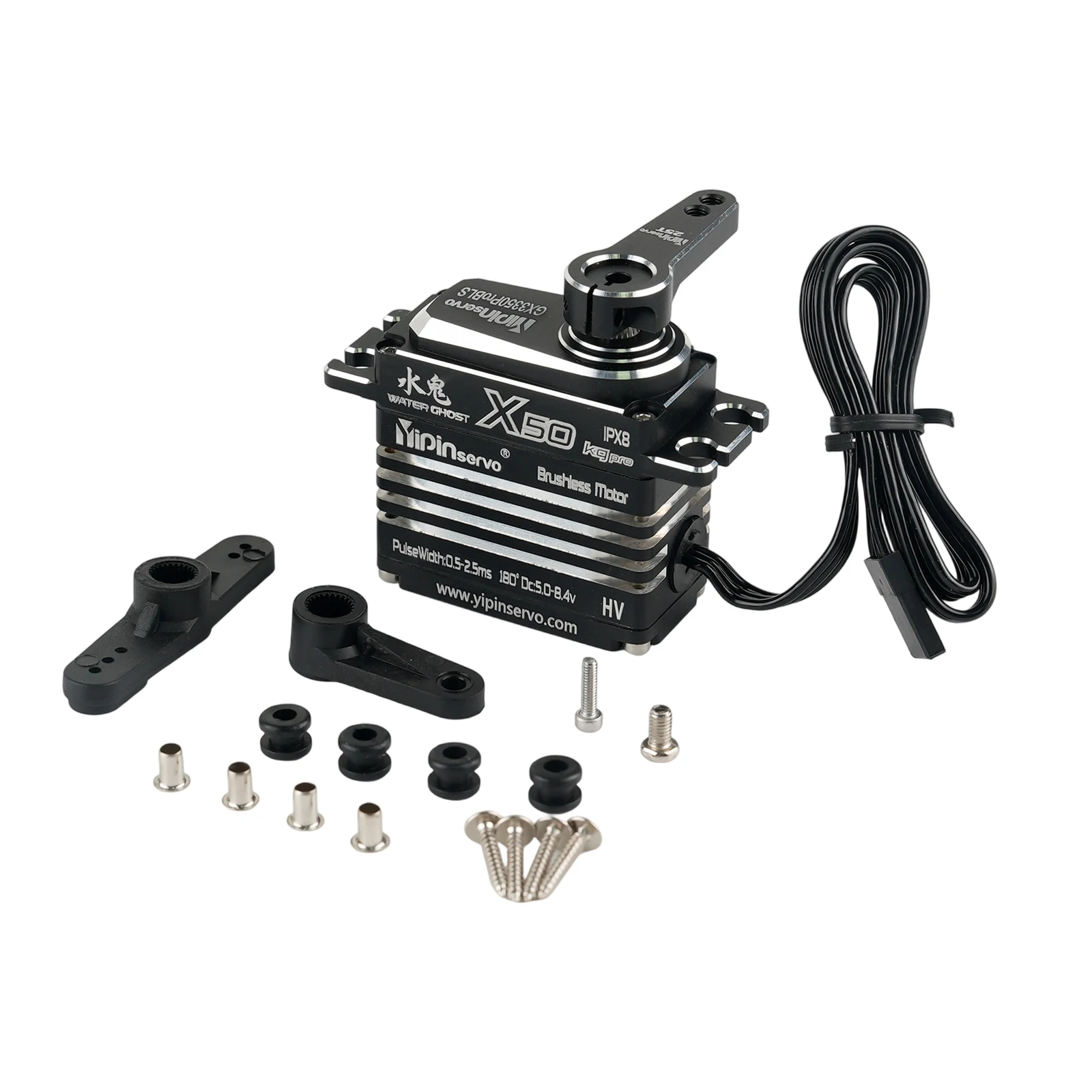 Motor servo sem escova digital totalmente metálico de 50kg 180 ° /270 °   Servos altos da engrenagem IP67 do metal do torque do controle do ângulo para aeronaves do carro do robô