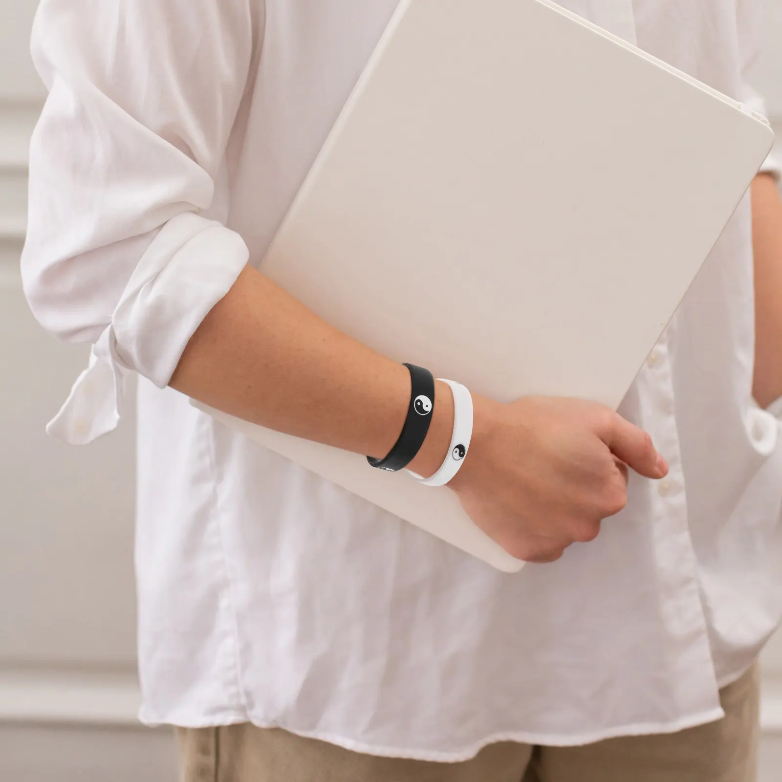 

2 шт. силиконовые браслеты для уличных танцев и тай-бокса, стильный дизайн «Инь-Ян», удобные, гибкие, унисекс