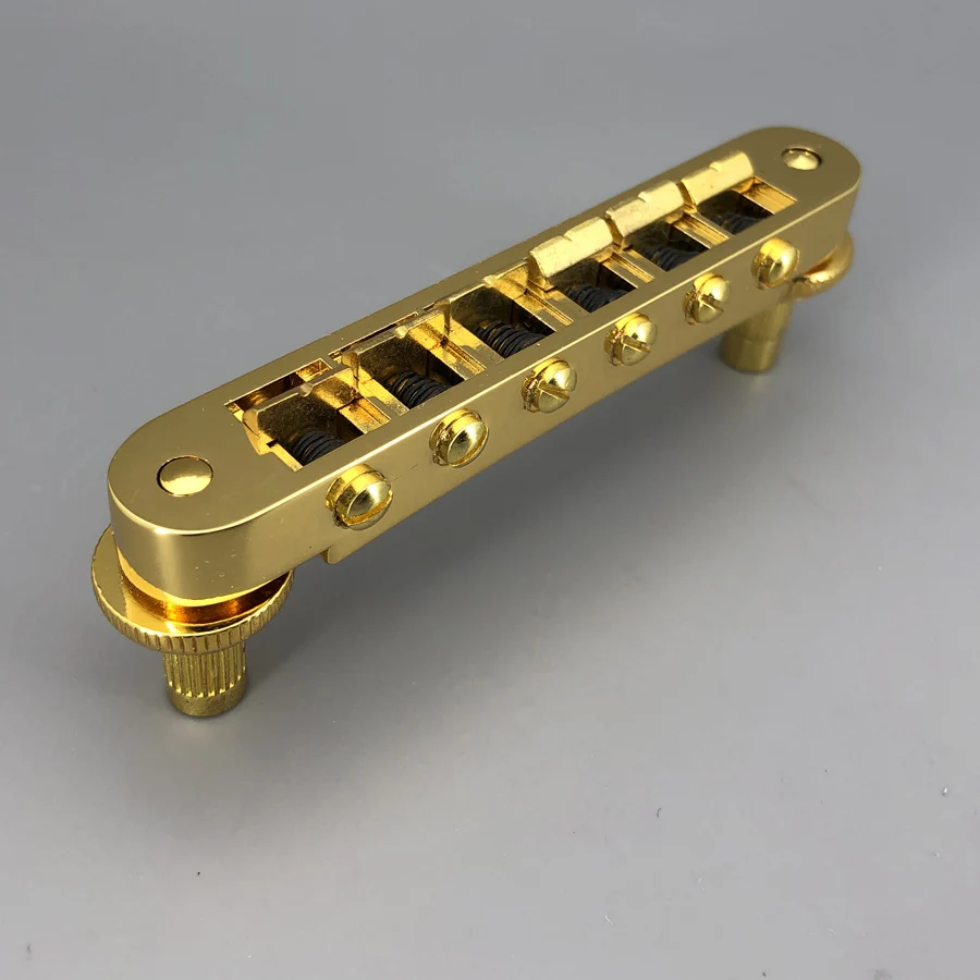 Tune-O-Matic Guitar Bridge Nashville Type Gold  Chrome For Lespaul