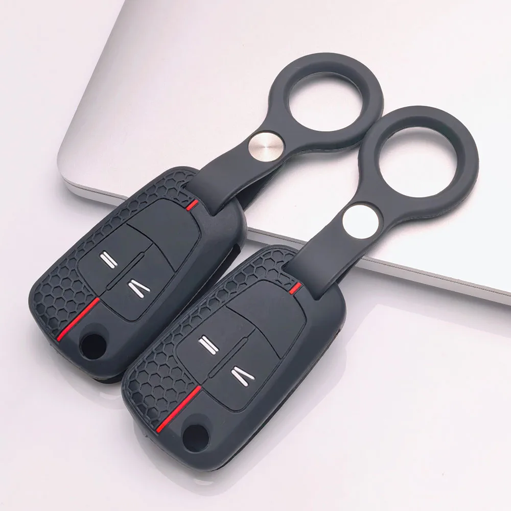 Key Case Cover for Opel Models Astra with Keychain Shockproof Key Holder Guards 3 Button Fold Remote Key from Scuffs and Drops