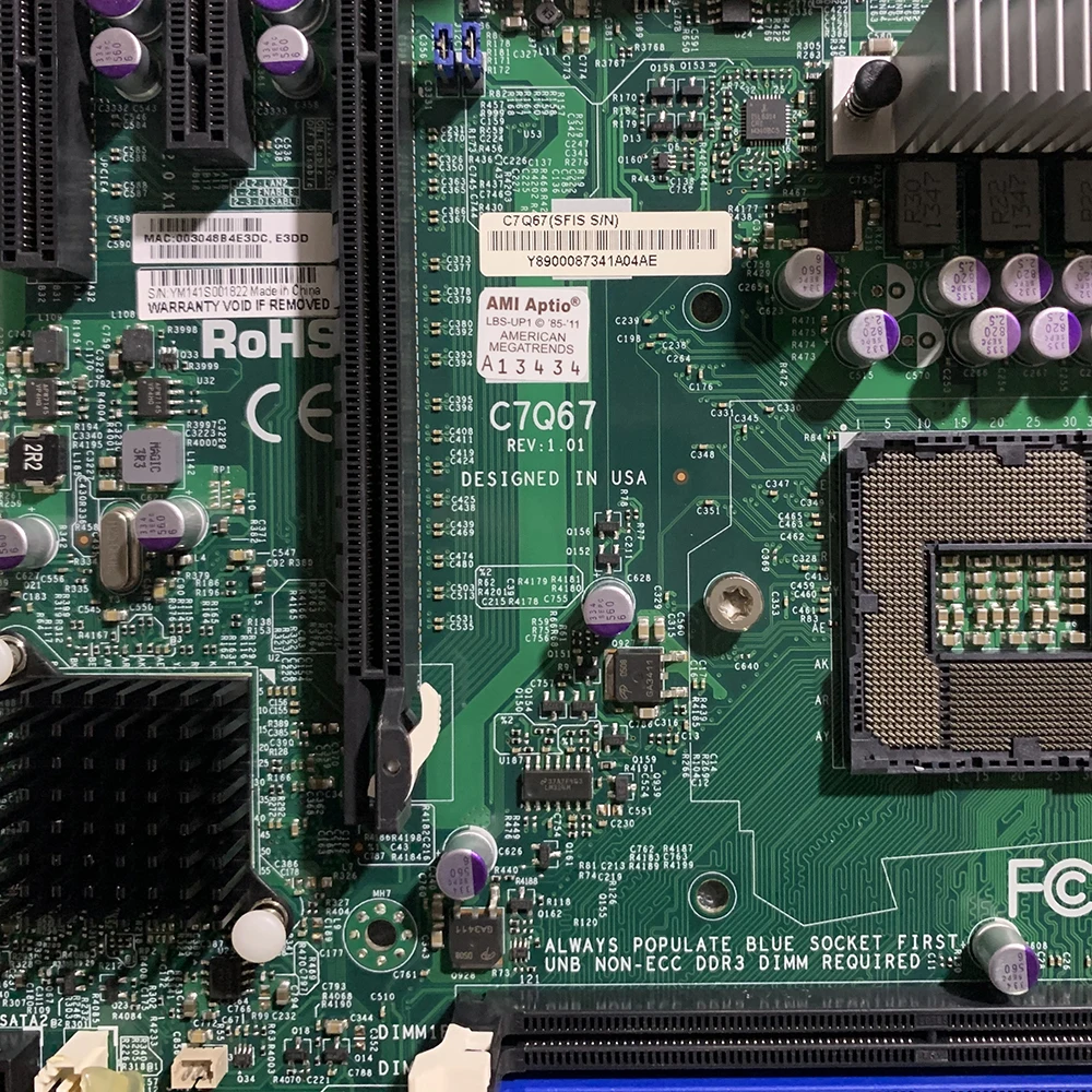 Motherboard C7Q67 LGA1155 Mainboard Fully Tested