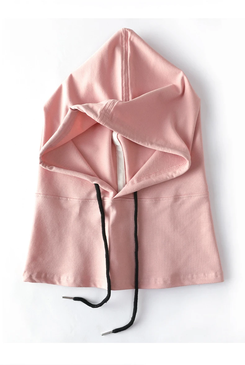 Sturmhaube aus 100er Baumwolle, weich, leicht, dünn, selbsthaubend, mit Kapuze, Sommermütze, Damen, vier Jahreszeiten, Herren, Schlafmütze, Laufen, Streetwear – Detail 7