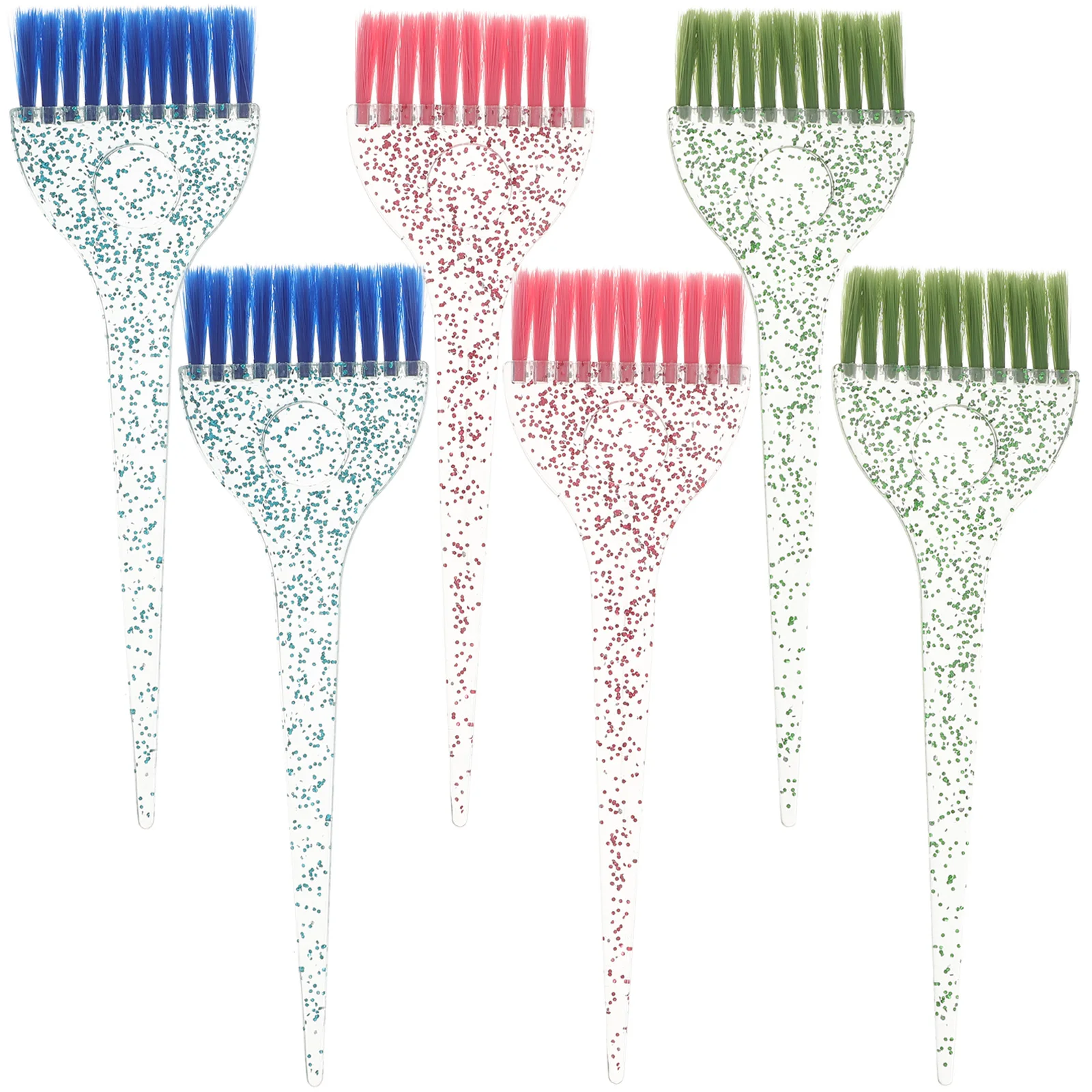 

6Pcs Hair Tint Brush Set Professional Hairdressing Tool Durable Reusable for Salon Home Use Hairstyling Comb Set