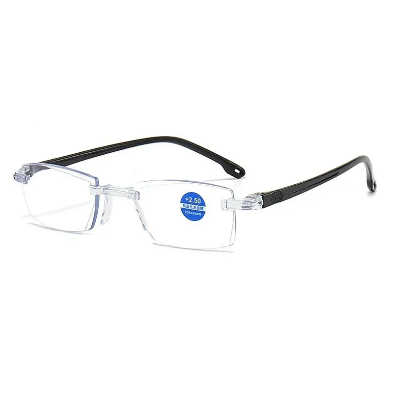 Luxury Blue Light Blocking Reading Glasses Women Men Cutting Frame Presbyopia Eyeglasses HD Lens Farsighted Prescription Eyewear