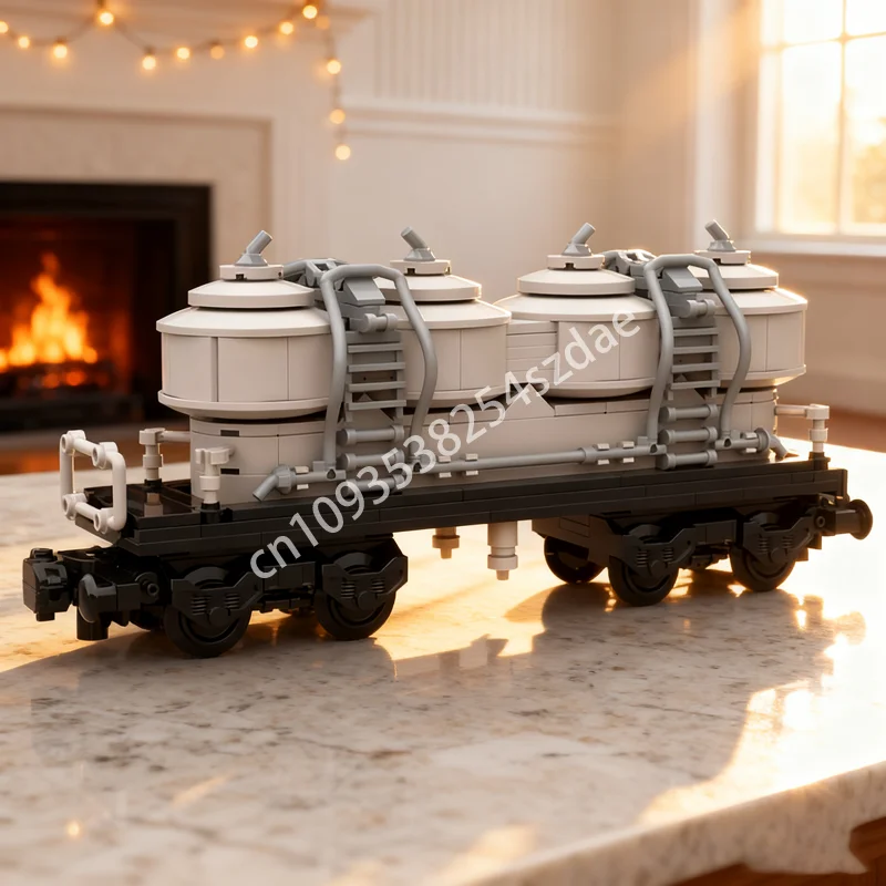 

399pcs MOC Dust Wagon White Trained Model Building Blocks Toys Architecture Christmas Gifts Creative Idea Brick Kids Birthday