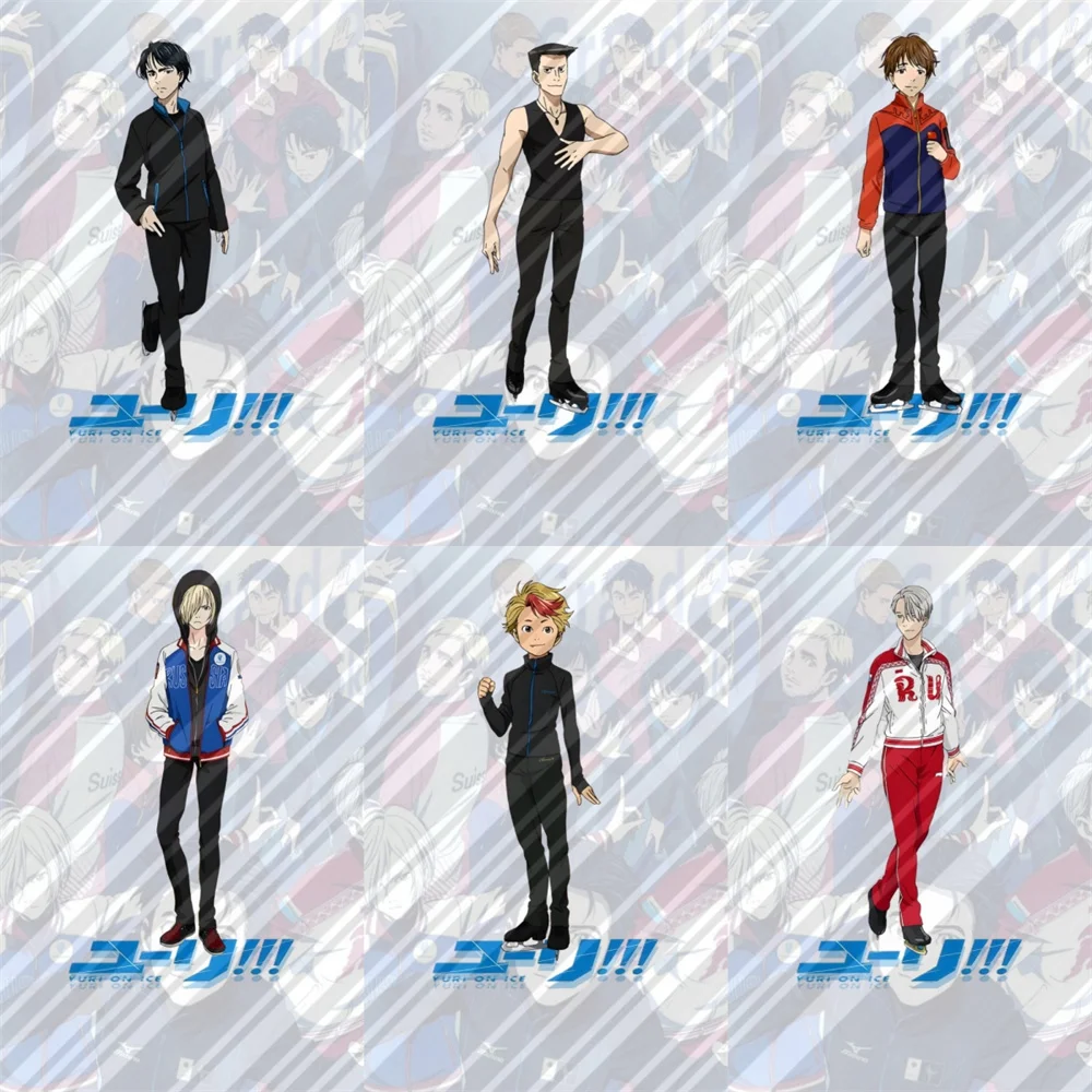 15CM NEW Anime Yuri on Ice Acrylic Stand Model Cosplay Charm Characters Ornament Accessories Goods Collection Christmas Gifts