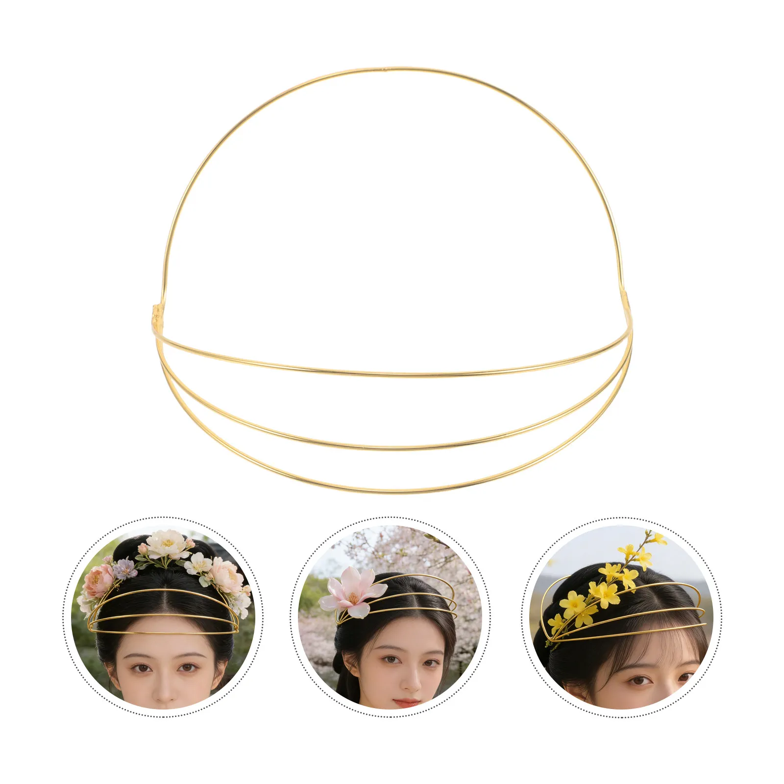 

2 шт. 4-слойные металлические основы для корон-ободков для изготовления головных уборов Ханьфу, аксессуары для тиар своими руками, удобные рамки для головных уборов