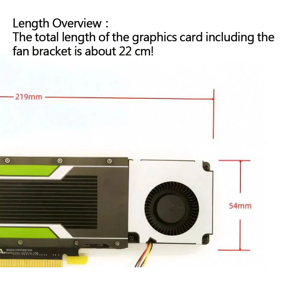For NVIDIA Tesla P4 M4 T4 A2 GPU Graphics Card Modification Active Turbo Cooling Fan Mute 4-wire PWM