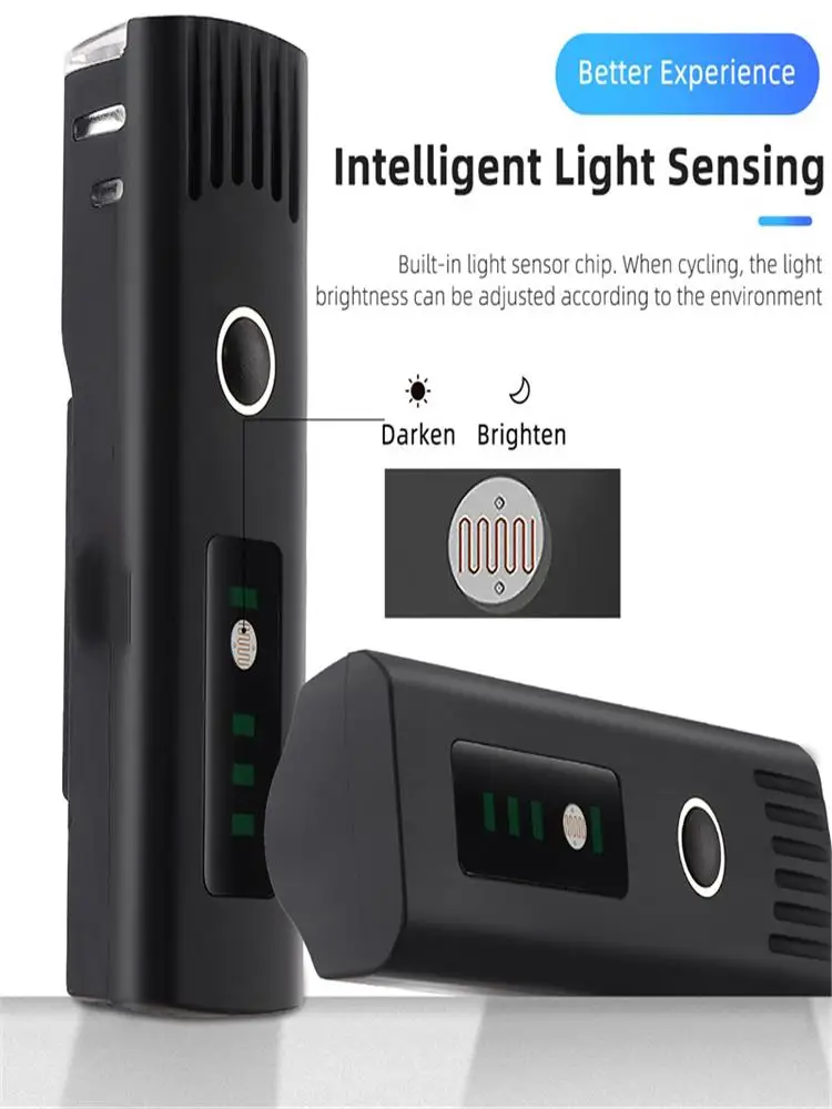 AliExpress NONE 1000LM High Lumen Smart Sensing Bicycle Light USB Rechargeable Waterproof LED Front Headlight Rear Taillight Kit Night Riding
