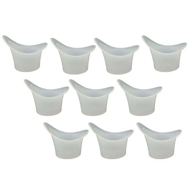 10pcs Eyewash Cup Silicone White Portable Disposable Soft Eye Bath Mug Generic Eye Wash Cleaner Glasses Accessories