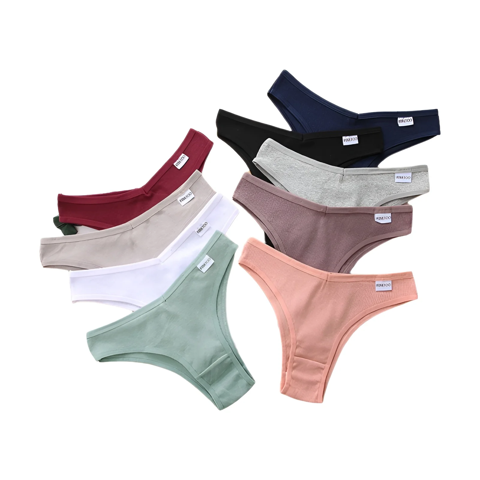 5 pçs/set mulheres algodão calcinha brasileira v cintura roupa interior feminina confortável baixo aumento t-back bikini meninas lingerie nova