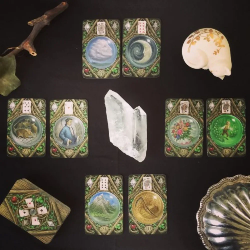 10.4*7.3cm The Enchanted Lenormand Oracle 39 Magical Cards To Reveal Your True Self and Your Destiny