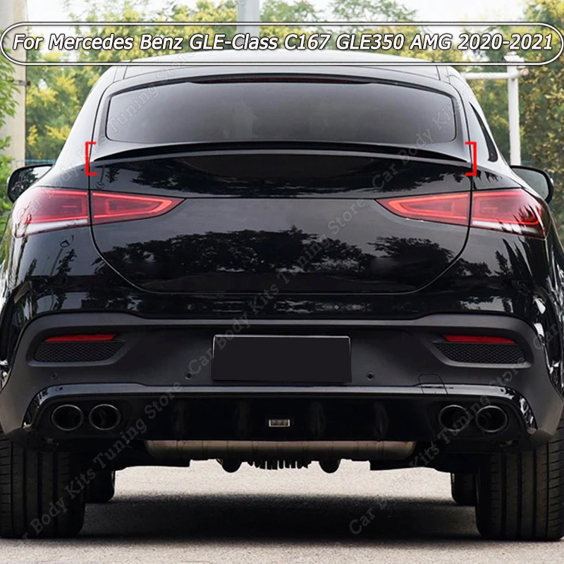 

For Mercedes Benz GLE-Class Coupe C167 GLE350 450 GLE53 AMG 2020-2023+ Gloss Black ABS Rear Trunk Spoiler Wing Body Kits Tuning