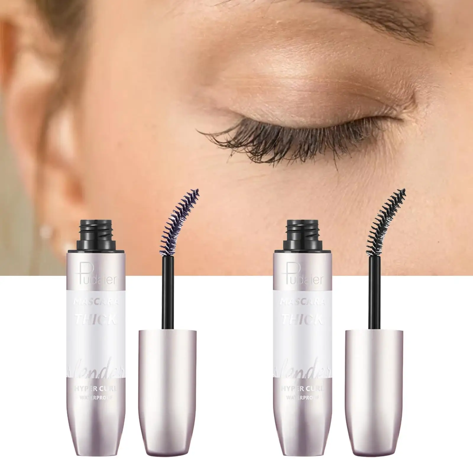 2-4pack 4D Voluminous Mascara Waterproof Eye Makeup No Flaking Thick Curling
