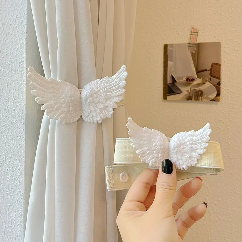 Angel Wing Curtain Binding Belt Fixed Gauze Curtain Tieback Strap Rope Curtains Accessories Buckle Ring Home Living Roome Decora