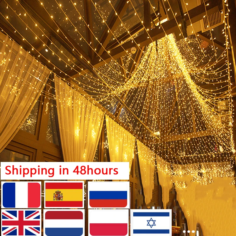 Fairy Lights LED String Light 5M-100M 220V/110V Chain Outdoor Waterproof Garland For Wedding Garden Christmas Party Decoration