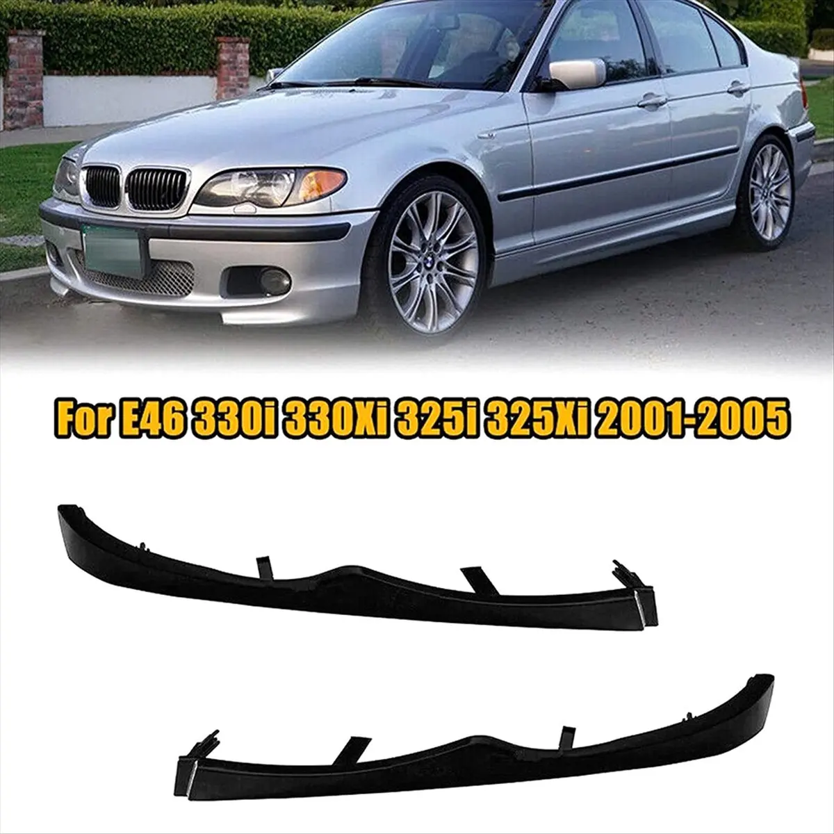 For BMW E46 2001-2005 Car Front Under Headlight Molding Cover Trim Main in Car Light