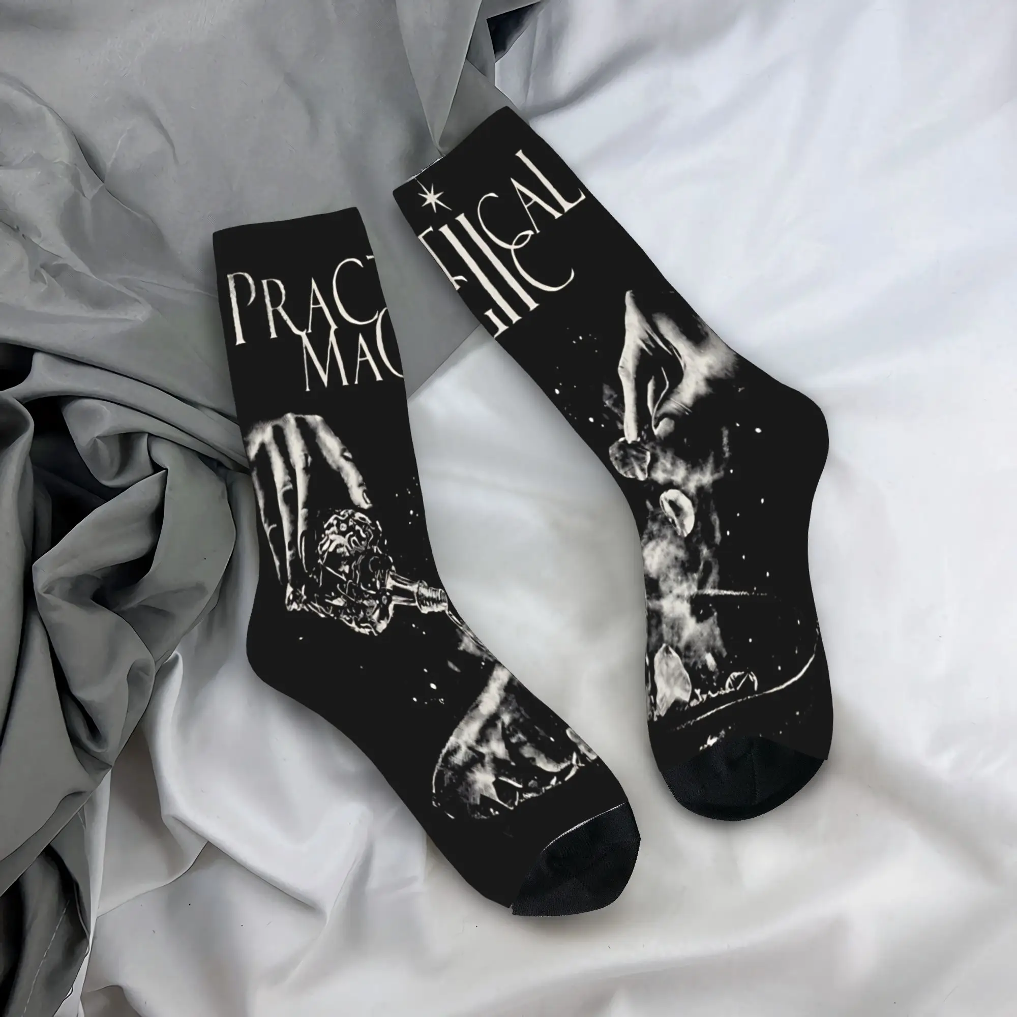 Practical Magic Witchcraft Witchy Halloween Gothic Occult Socks for Women Men Breathable  Cozy Crew Socks Non-slip