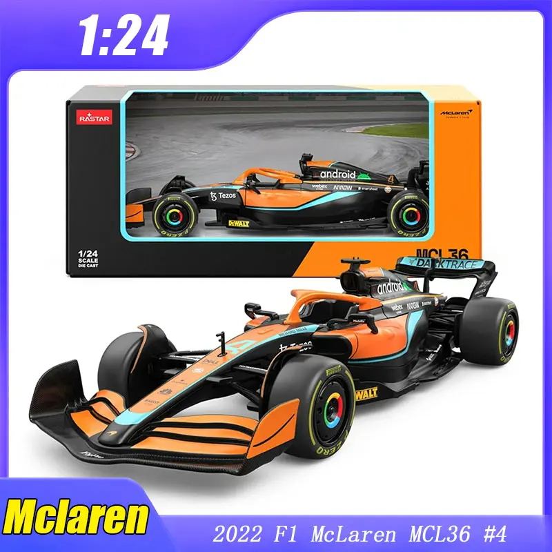 

1:24 2022 F1 McLaren MCL36 #4 лванная Норрис Формула 1 гоночная статическая модель литой автомобиль коллекционные подарки игрушки