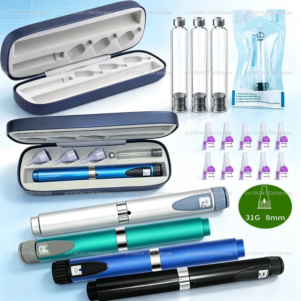 Wrinkle Remover Medical Aesthetic Magic Pen for Lilly Insulin Tattoo Pen, Universal Injection.With 3ml Bottles+31G/8mm Pen tips