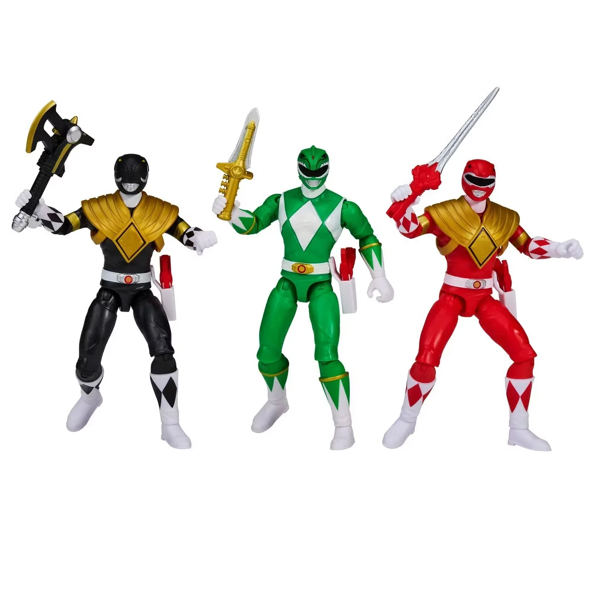 Playmates Neue Mighty Morphin Power Rangers 6-Zoll Actionfiguren-Set Gold-Rüstung Rot Schwarz Grün Ranger Sammlerstück Modell Spielzeug Geschenk