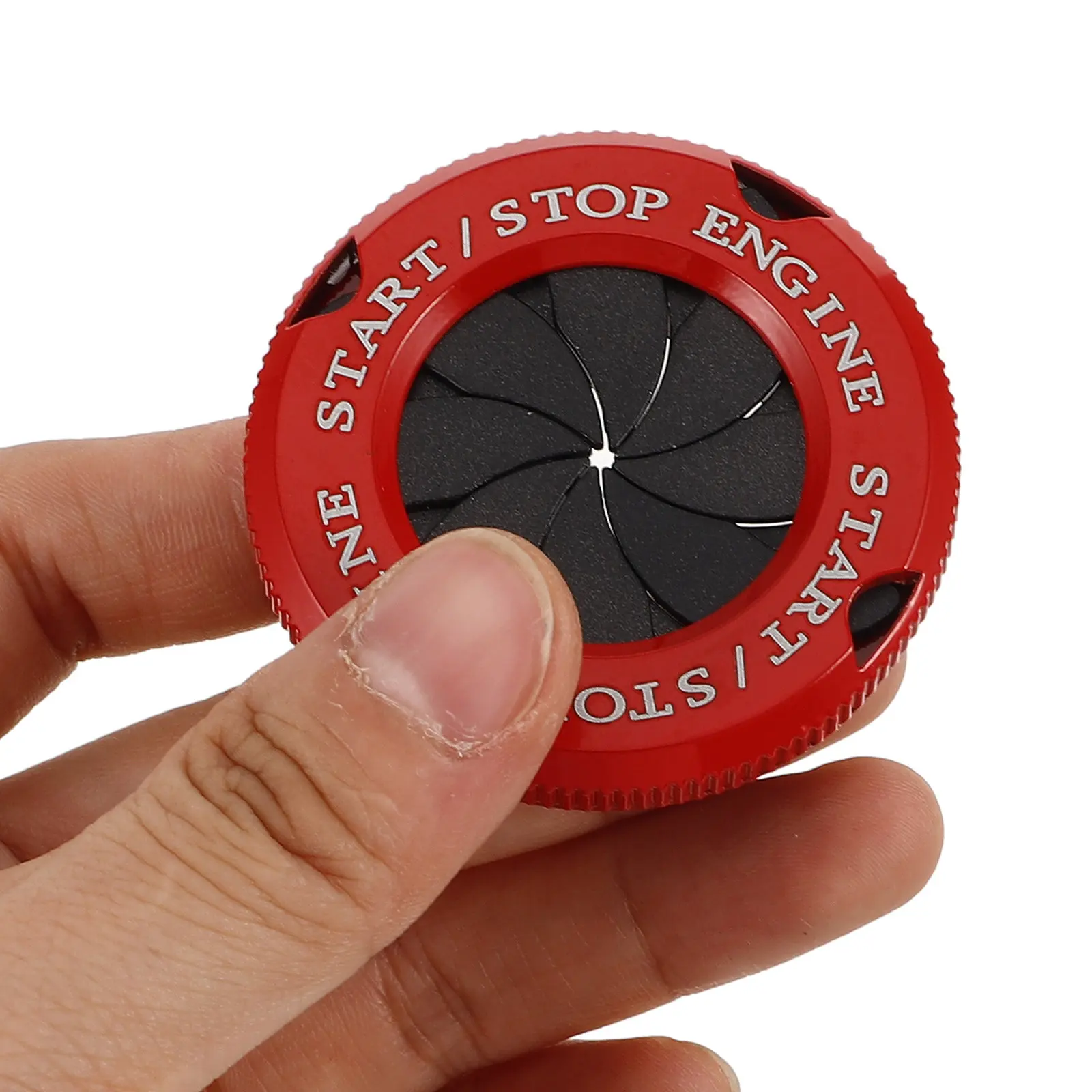 Stylish Rotary Push Start Button Cover Universal Fit for Most Cars Engine Start Button Protector Decorative Ring Design Car