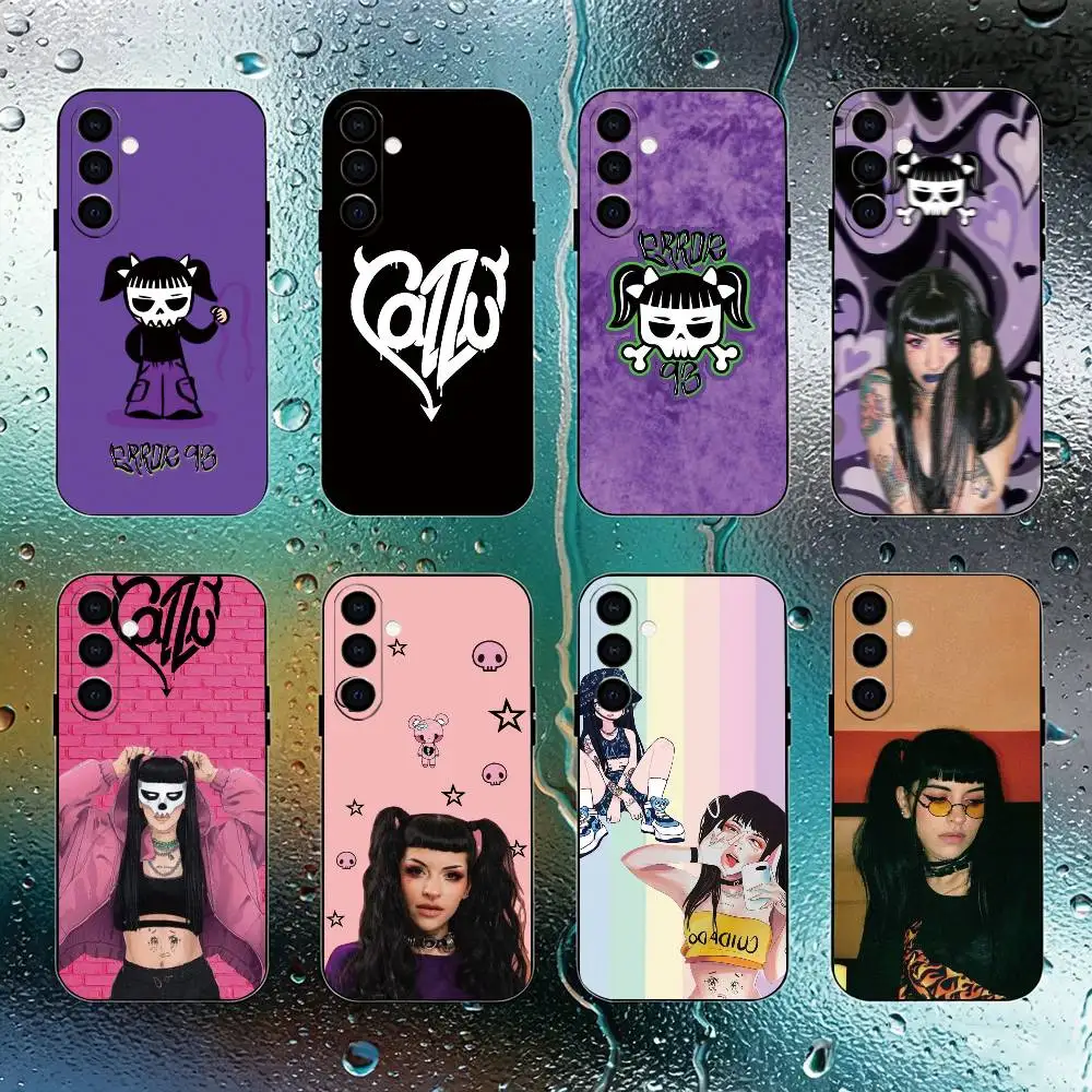 Con Otra Cazzu Singer Phone Case For Samsung Galaxy A73,A72,A71,A70,A53,A52,A51,Soft Silicone Black Cover