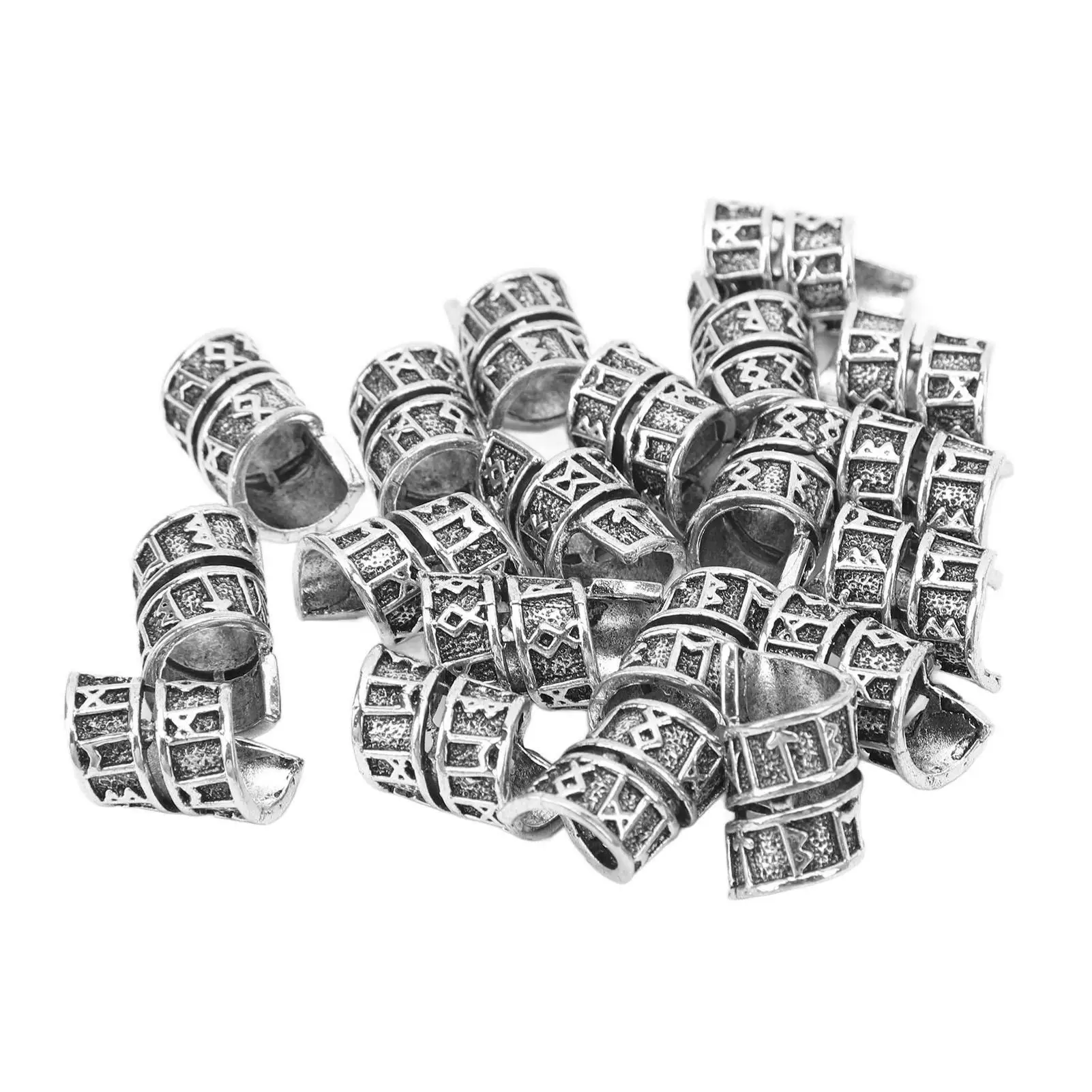 

Cool Alloy Hair Tube Beads Large Hole Antique Dreadlocks Accessories for diy Crafts