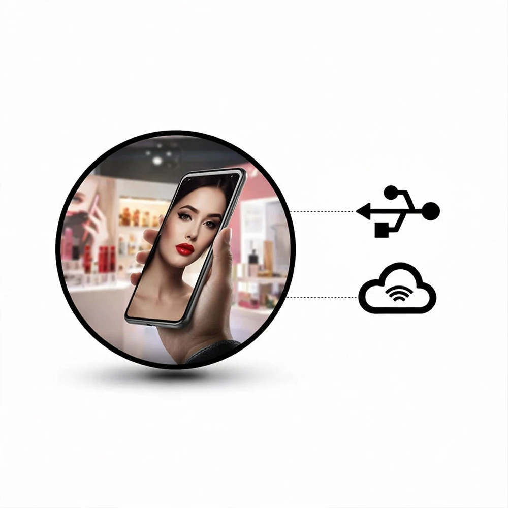 LCD 1280x1280 Circular Display Touch Indoor Wall Mounted Irregular Advertising Display Screen IPS Panel Mini-LED Backlight WiFi