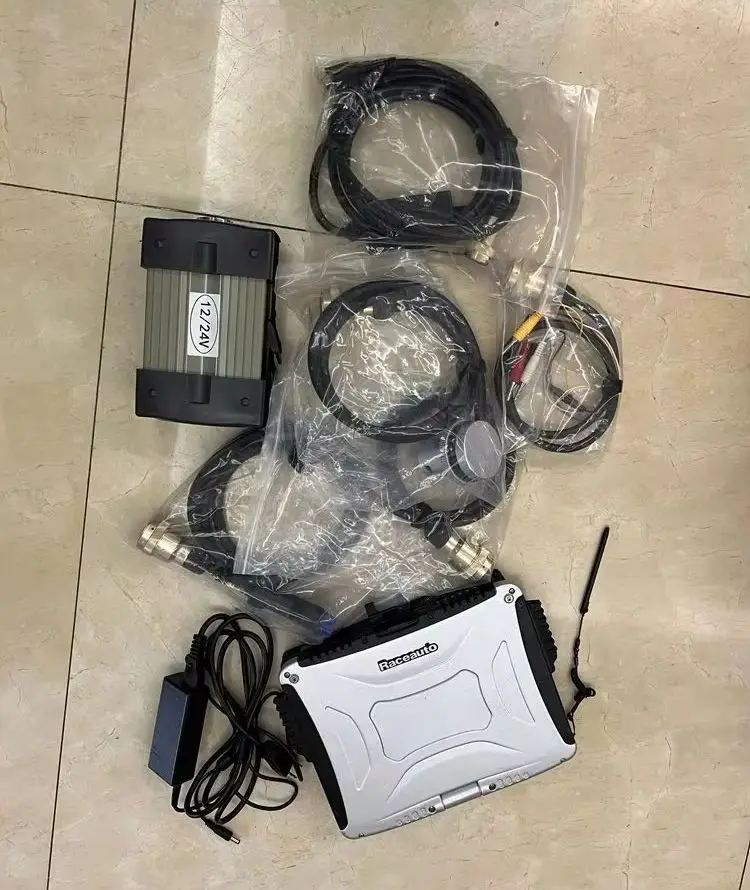 

MB Star C3 SD Connect OBD2 Диагностический инструмент V2014.12 Программное обеспечение Многоязычное в 90% году Новый ноутбук CF19 CF-19 ПК