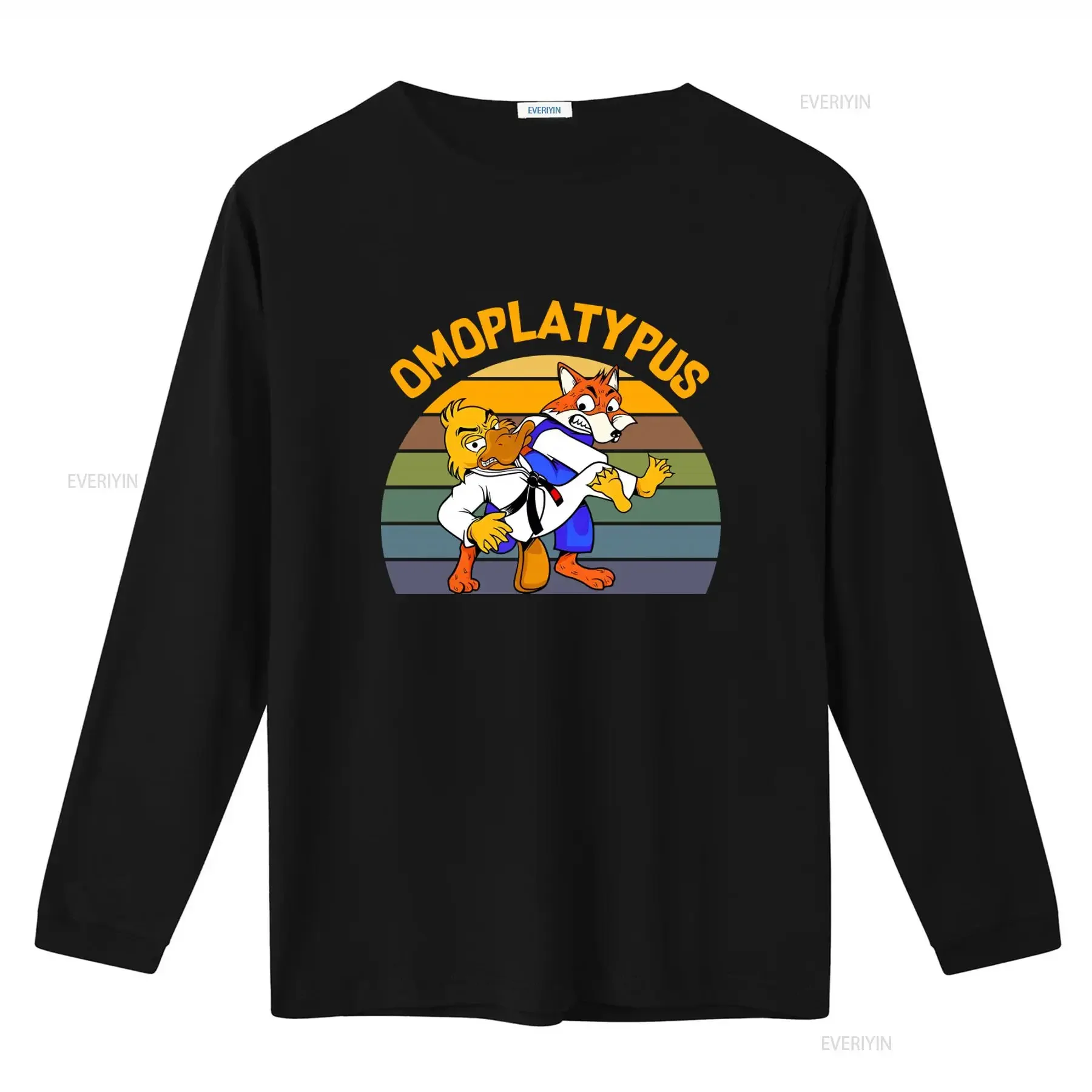 Jiu Jitsu T Shirt Omoplata Bjj Fun Cartoon Animal Grappling Design vintage Washed homme Comfortable graphic Stretched Soft