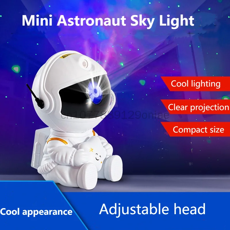 Astronaut Starry Sky Projection Lamp Remote Control Available in Multiple Colors Originality Laser Nebula Nightlight