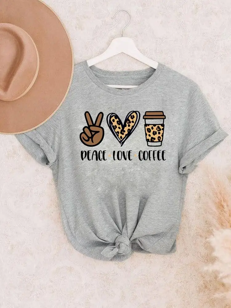 

Coffee Lovely Style 90s Trend Clothes Women Female Summer T Clothing Print Graphic Tee Fashion Short Sleeve Casual T-shirts