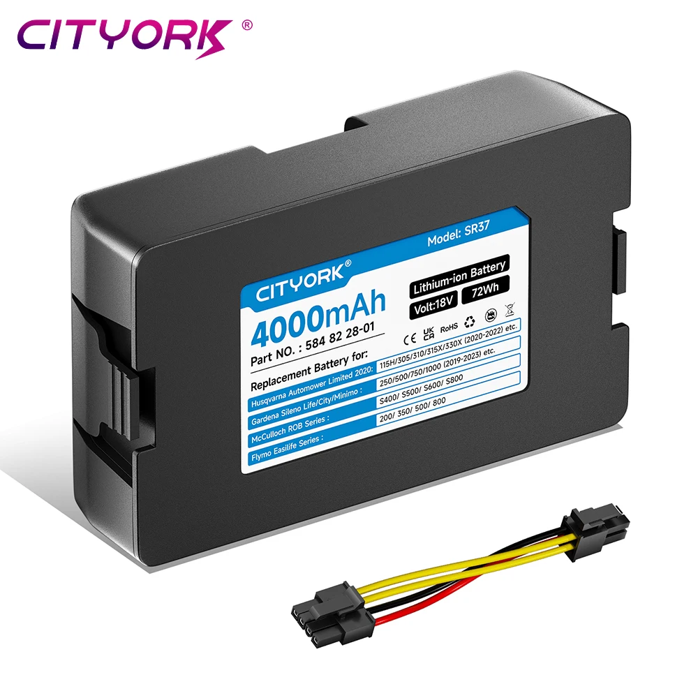 

Аккумулятор для Husqvarna Automower Limited 2020-2022 115H 305 310 315X 320 330X 420 520 18 В 4000 мАч для Gardena Sileno City 250/500