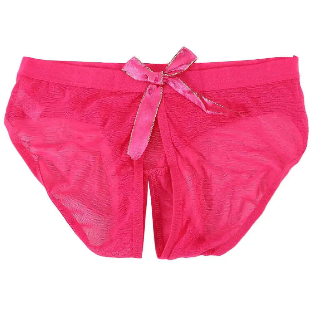 ボウバックレースメッシュTバックブリーフパンティーランジェリー