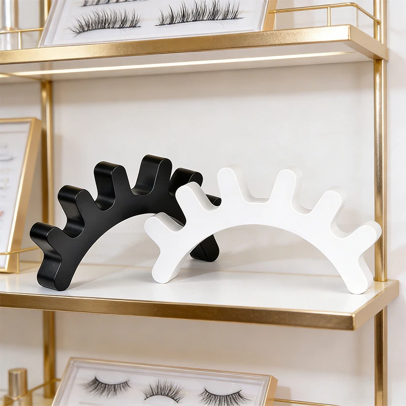 Professioneller Wimpernbogen-Ausstellungsständer, dekorative wimpernförmige Skulptur für Make-up-Salons und Wimpern-Stylisten, Wimpernbogen-Display