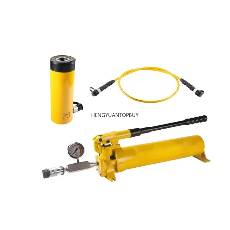 Spring Return Center Hole Hydraulic Cylinder Hollow Plunger Stressing Jacks Use With Hydraulic Pumps