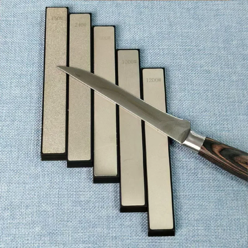 Diamond Sharpening Stones Set Multi Grit Whetstone Kit with Angle Guide Professional Kitchen Outdoor Knife Sharpener Tool