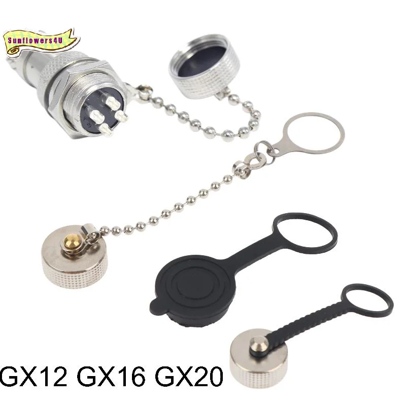 GX12 GX16 GX20 Aviation Socket Dust Cap 2/4/10Pcs Waterproof Dustproof Protector for Industrial Automation Equipment